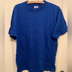 Brand New Deadstock Classic Blue Cotton Best Crewneck T-Shirt SZ L